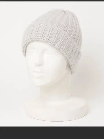 존스톤즈 캐시미어 100% 그레이 리브 니트 모자