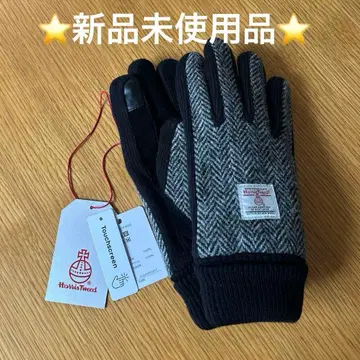 Harris Tweed 헤링본 무늬 장갑 터치스크린 대응 남성용