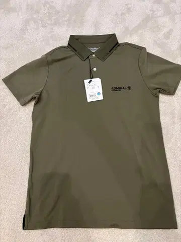 [ 택 포함 새상품 ] 어드미럴 카라 터치 하이넥 피케 셔츠