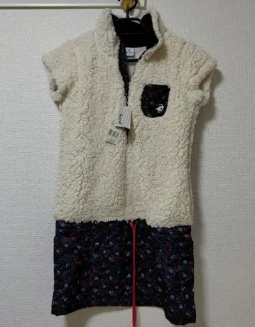 파라디조 플리스 원피스 아이보리/네이비 겨울용 방한