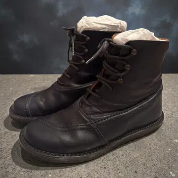 트리픈 레이스업 가죽 부츠 네이비 37 23.5cm~24.0cm