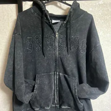 SALE edakka 빈티지 가공 워시드 풀 집업 후드티