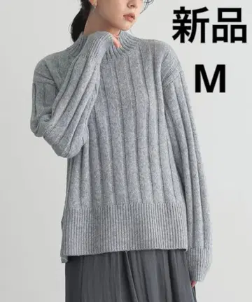 새상품 for/c 릴리얀 하이넥 니트 풀오버 그레이