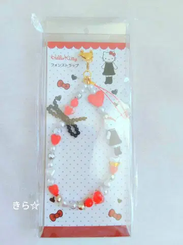 신상품 헬로키티 폰 스트랩 레드