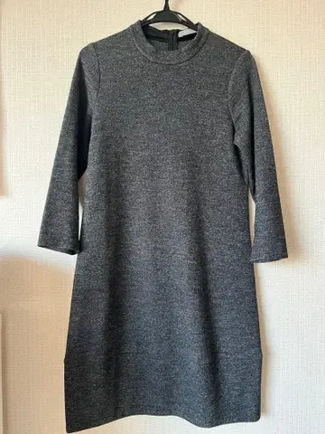 띠어리 럭스 무릎 기장 원피스 그레이 38 칠부 소매 길이