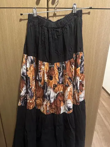 빈티지 말 패턴 70s 롱 스커트