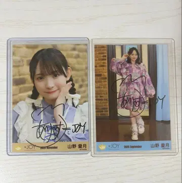 니어야 조이 야마노 아즈키 브로마이드 친필