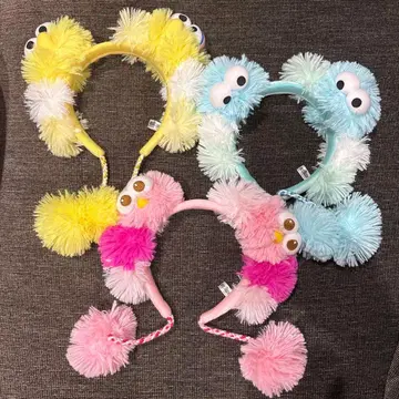 USJ 엘모 쿠키 몬스터 폼폼 포함 머리띠