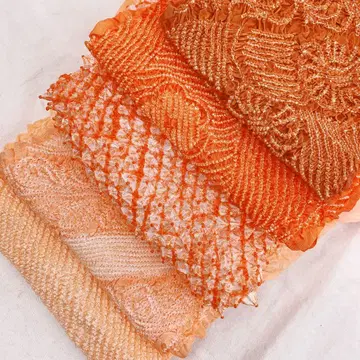 6828 오렌지 계열 오비 장식 천 모음 세트 리메이크용 쥐어짜기