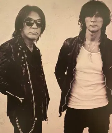 B'z 이나바 씨 마츠모토 씨 STRUM 블랙 레더 더블 라이더 자켓