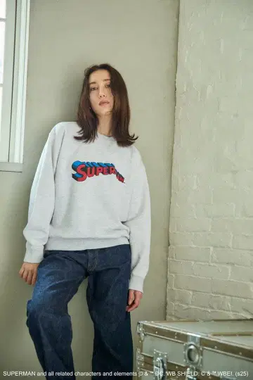 GOOD ROCK SPEED 미사용 SUPERMAN 프린트 맨투맨 S