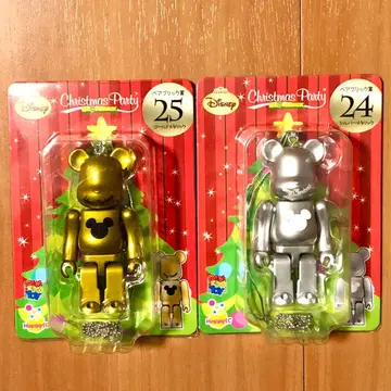 [ 새상품 미사용 ] BE@RBRICK 크리스마스 골드 실버 미키