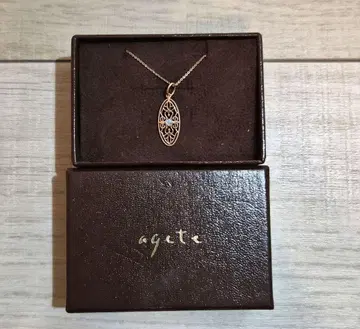 agete 아가트 시스루 디자인 오팔 참 K10 목걸이