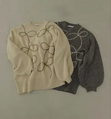 Alumu 라인 디자인 볼륨 니트