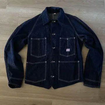 거의 미사용 웨어하우스 데님 커버올 데님 자켓 사이즈 42