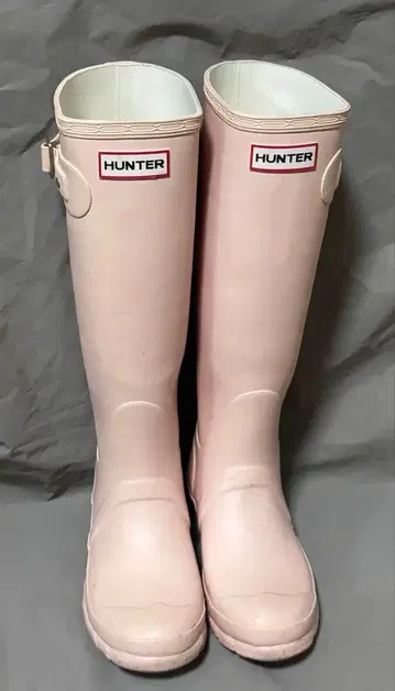 HUNTER 핑크 장화 버클 포함