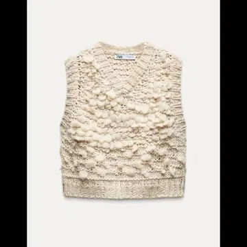 ZARA 자라 아이보리 니트 베스트