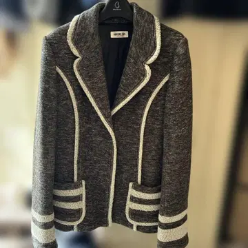 그레이 니트풍 테일러드 자켓