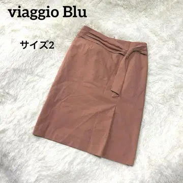 viaggio Blu 무릎 기장 타이트 스커트 핑크 계열 사이즈 2 M