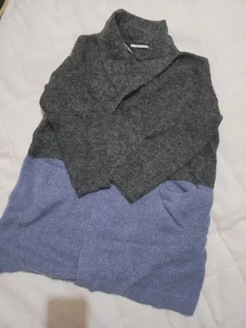 URBAN RESEARCH 긴팔 가디건 차콜/라이트 블루