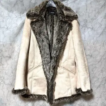 00s archive Y2K 페이크 무스탕 체스터 코트