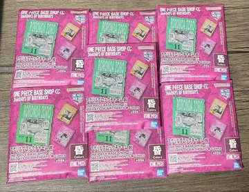 제일복권 원피스 베이스샵 아크릴 블록 참 미개봉 7개 세트