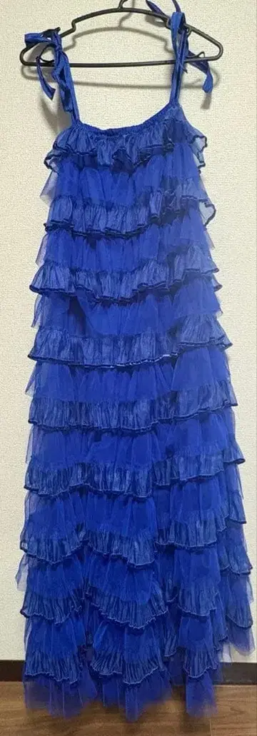 파랑 샤샤 스커트