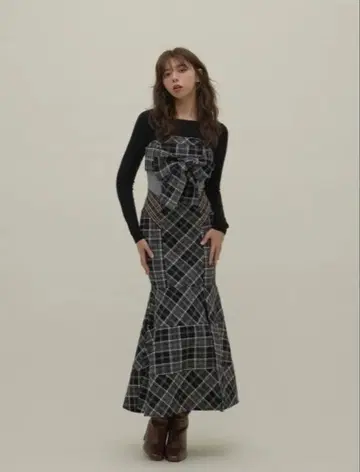 ANDMARY Juni check dress M 블랙