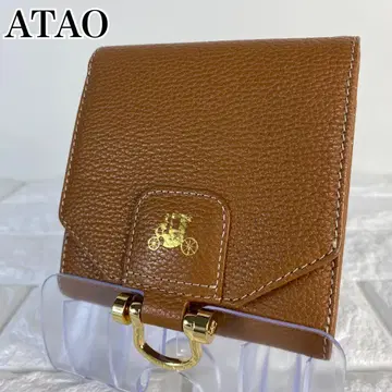 [새상품급] ATAO 아타오 로트로 접이식 지갑 토프 가죽 라이트 브라운