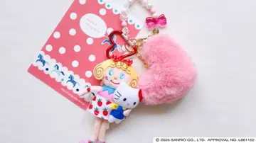 마스코트 참 헬로키티 & 딸기 양 / 핑크 하트 (딸기 원피스)