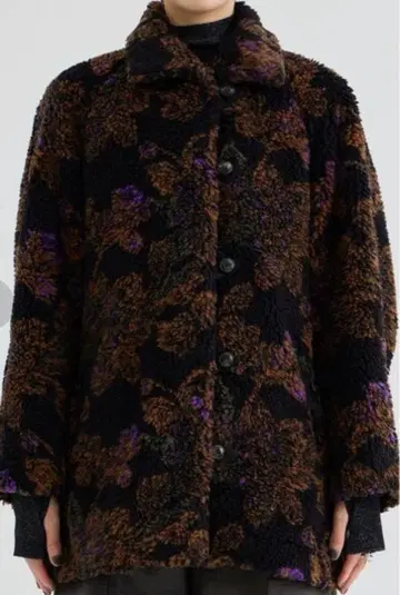 후미에 타나카 자카드 보아 블루종 사이즈 1