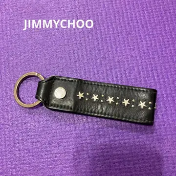 지미추 블랙 가죽 키링