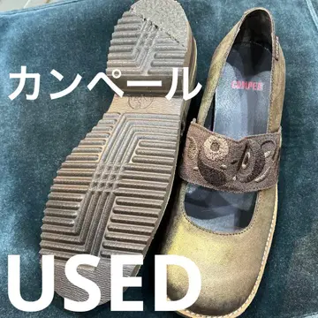 캠퍼 펌프스 브론즈.골드 37사이즈 USED