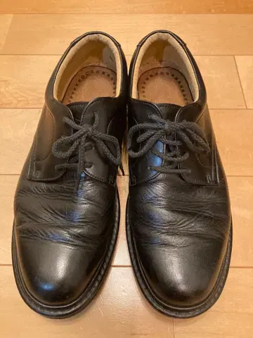 리나샹테 발렌티노 블랙 가죽 스트레이트 팁 비즈니스 슈즈