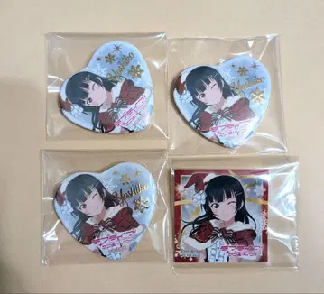 Aqours 징글벨이 멈추지 않아 요시코 츠시마 하트형 캔뱃지 스티커