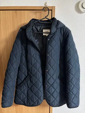 BEAMS HEART 퀼팅 후드 블루종 네이비 M