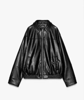 ZARA 인조 가죽 봄버 자켓 XS