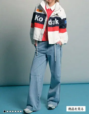 가격 인하 h&m kodak 로고 자켓