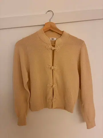 I AM I 베이지 중화풍 니트 가디건