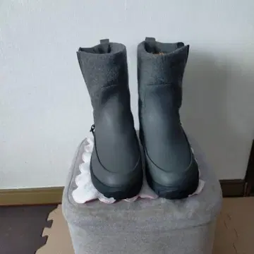 그레이 방수 숏부츠 지퍼 포함