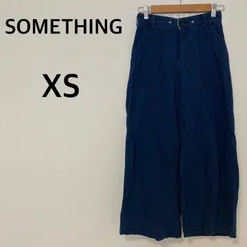 썸씽 와이드 데님 팬츠 [XS] 캐주얼 아름다운 실루엣 루즈핏