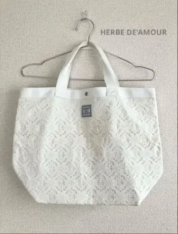[새상품급] HERBE DE'AMOUR 레이스 토트백 엘르 드 아모르