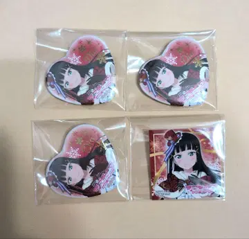 Aqours 징글벨이 멈추지 않아 쿠로사와 다이아 하트형 캔뱃지 스티커