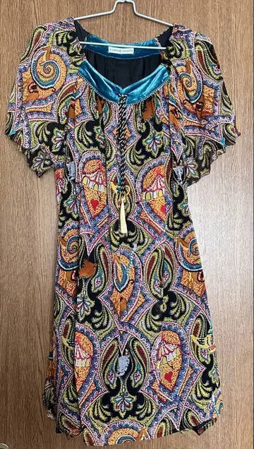 TSUMORI CHISATO 츠모리치사토 페이즐리 무늬 반팔 원피스