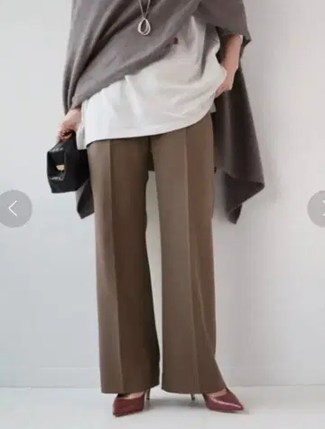 plage TW 프레스 팬츠 브라운 36