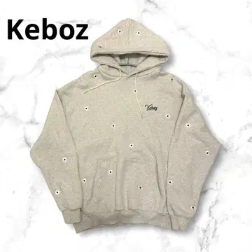 Keboz 그레이 후드티 L 사이즈 꽃무늬 스트릿 오버 사이즈