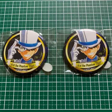 호쿠에이정 코난 백화점 가챠 캔뱃지 괴도 키드 2개 아오야마 고쇼 고향관