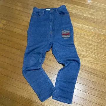 새상품급 Ne-net 사루엘 팬츠 소프트 데님 안쪽 체크