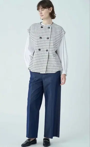 TOMORROWLAND 네이비 하운드 투스 코쿤 베스트