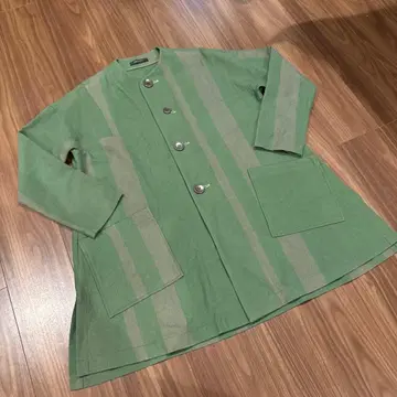 CRESCENT 울 100% 자켓 코트 그린 M